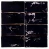 Catalina Black 3 in. x 6 in. Polished Ceramic Subway Wall Tile (5.38 sq.ft./case) by Ivy Hill Tile