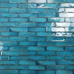 Moze Blue 3 in. x 12 in. 9 mm Ceramic Wall Tile (22-piece 5.38 sq. ft./ Box) by Ivy Hill Tile