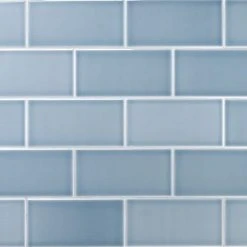 Magnitude Blue 4 in. x 8 in. x 7.5mm Polished Ceramic Subway Wall Tile (68 pieces / 14.63 sq. ft. / box) by Ivy Hill Tile