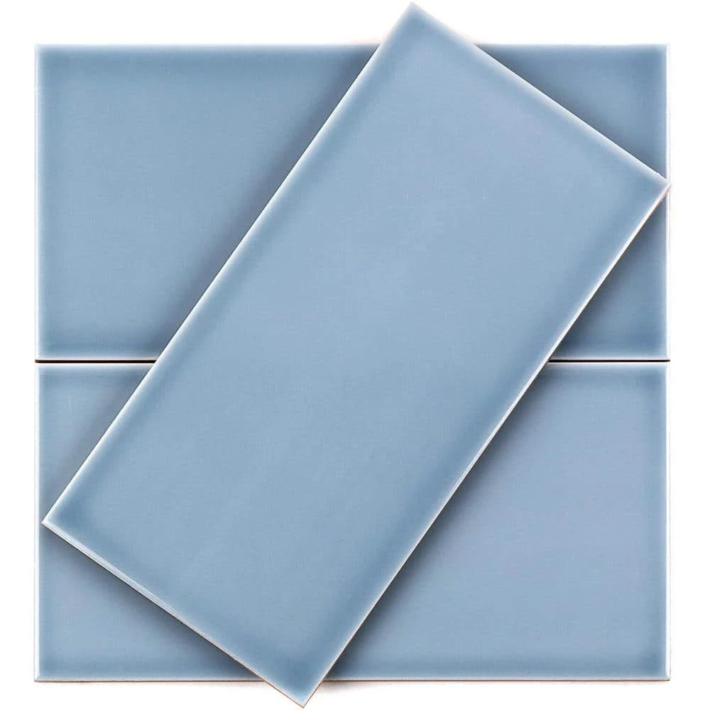 Magnitude Blue 4 in. x 8 in. x 7.5mm Polished Ceramic Subway Wall Tile (68 pieces / 14.63 sq. ft. / box) by Ivy Hill Tile - Image 3