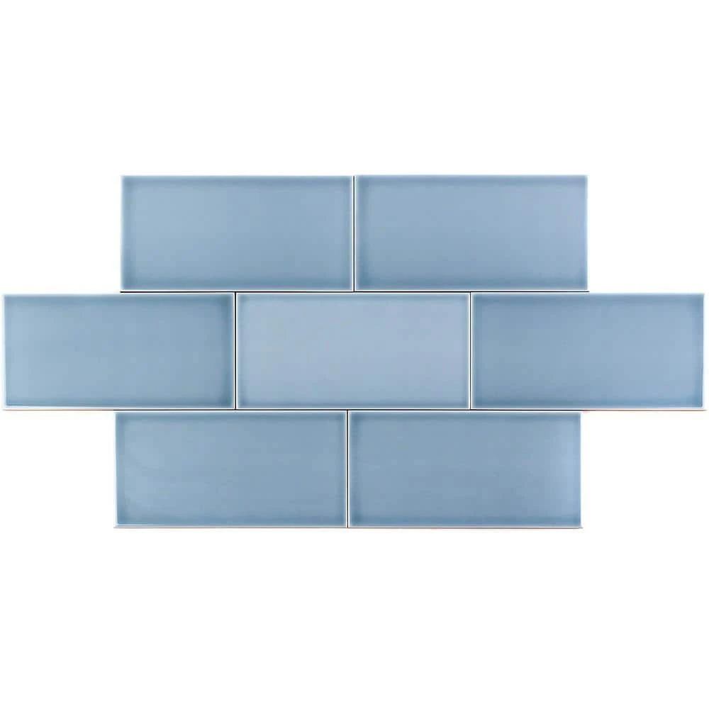 Magnitude Blue 4 in. x 8 in. x 7.5mm Polished Ceramic Subway Wall Tile (68 pieces / 14.63 sq. ft. / box) by Ivy Hill Tile - Image 7