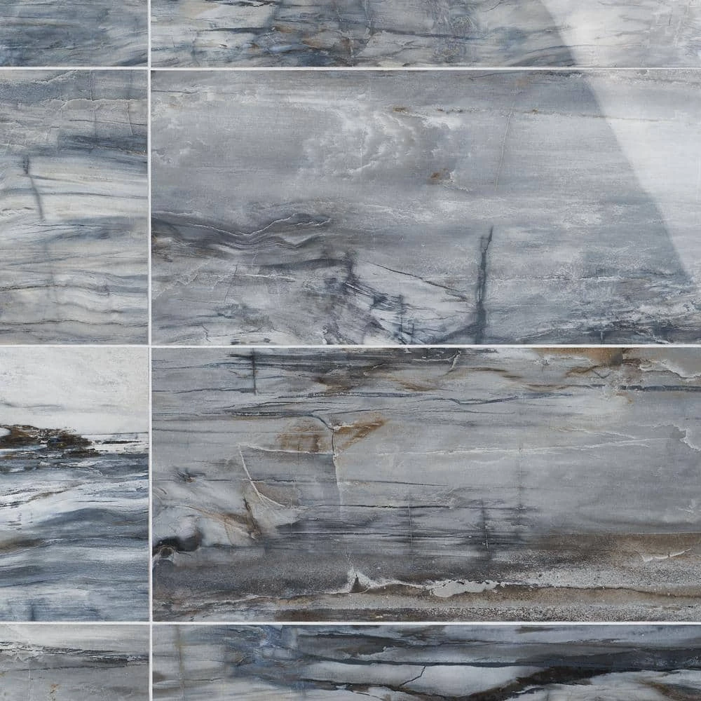 Selawood Blue 11.71 in. x 23.5 in. Polished Porcelain Floor and Wall Tile (11.62 sq. ft./Case) by Ivy Hill Tile - Image 3