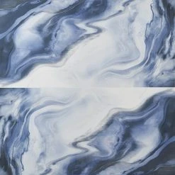 Savannah Blue 23.62 in. x 47.24 in. Polished Porcelain Floor and Wall Tile (15.49 sq. ft./Case) by Ivy Hill Tile