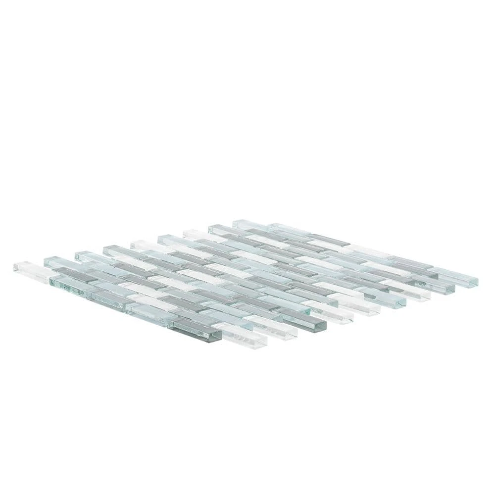 Malibu Breeze Blue 9.75 in. x 11.875 in. Interlocking Glossy Glass Mosaic Tile (8.04 sq. ft./Case) by Jeffrey Court - Image 4