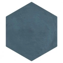 Dash Blue Ocean 8.5 in. x 9.84 in. Matte Hexagon Porcelain Floor and Wall Tile (12.66 sq. ft./Case) by Ivy Hill Tile