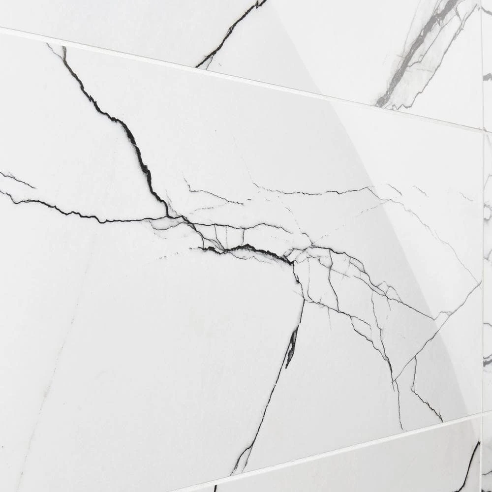 Magnus Breach 11.81 in. x 23.62 in. Polished Porcelain Marble Look Floor and Wall Tile (11.62 sq. ft./Case) by Ivy Hill Tile - Image 6