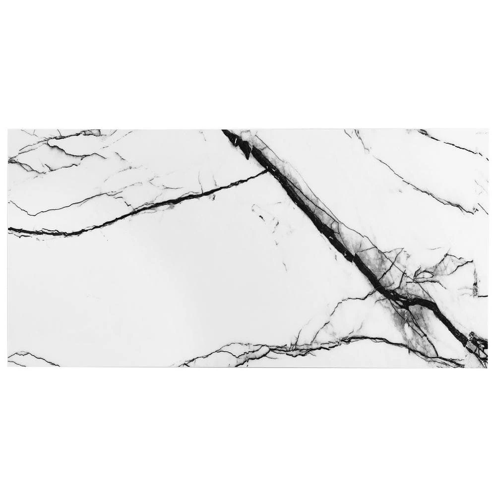 Magnus Breach 11.81 in. x 23.62 in. Polished Porcelain Marble Look Floor and Wall Tile (11.62 sq. ft./Case) by Ivy Hill Tile - Image 4
