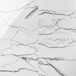 Magnus Breach 11.81 in. x 23.62 in. Polished Porcelain Marble Look Floor and Wall Tile (11.62 sq. ft./Case) by Ivy Hill Tile