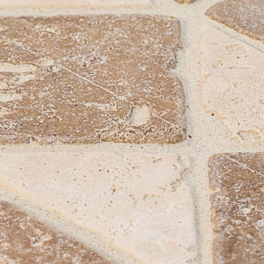 Tumbled Noce Listello 4 in. x 12 in. Decorative Accent Travertine Floor and Wall Tile by Jeffrey Court - Image 5