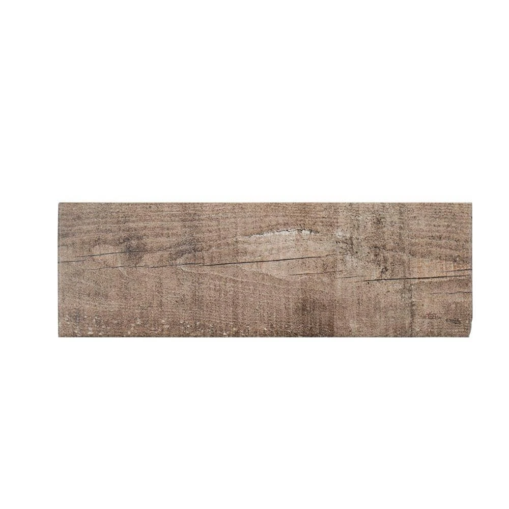 Teakwood Brown 4 in. x 12 in. Matte Porcelain Wall and Floor Tile (13.56 sq. ft./Case) by Jeffrey Court