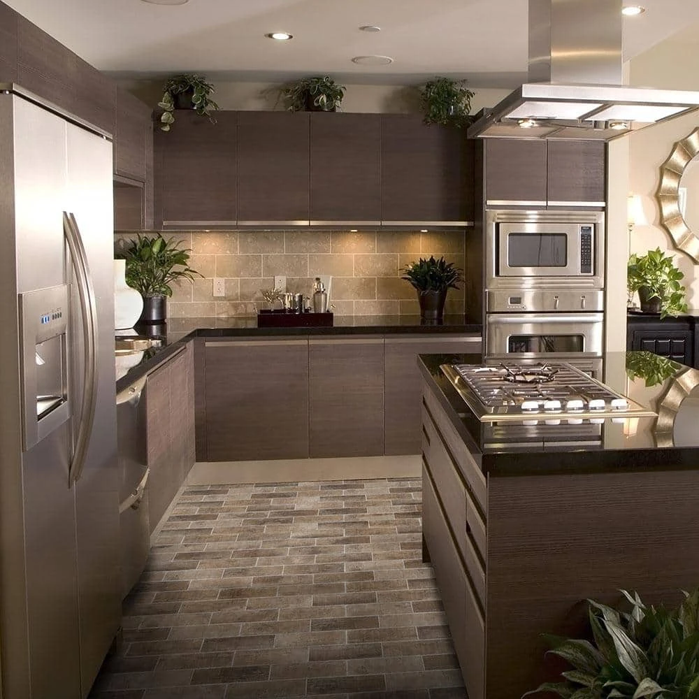 Teakwood Brown 4 in. x 12 in. Matte Porcelain Wall and Floor Tile (13.56 sq. ft./Case) by Jeffrey Court - Image 2