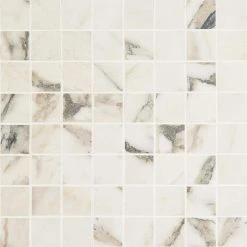 Saroshi Calacatta Rustico 11.81 in. x 11.81 in. Matte Porcelain Floor and Wall Mosaic Tile (0.96 sq. ft./Each) by Ivy Hill Tile