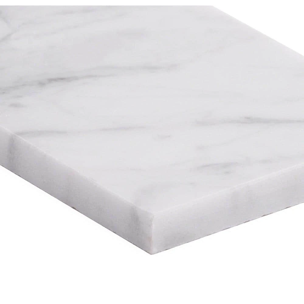 White Carrara 3 in. x 6 in. x 9mm Polished Marble Subway Tile (40 pieces / 5 sq. ft. / box) by Ivy Hill Tile - Image 3