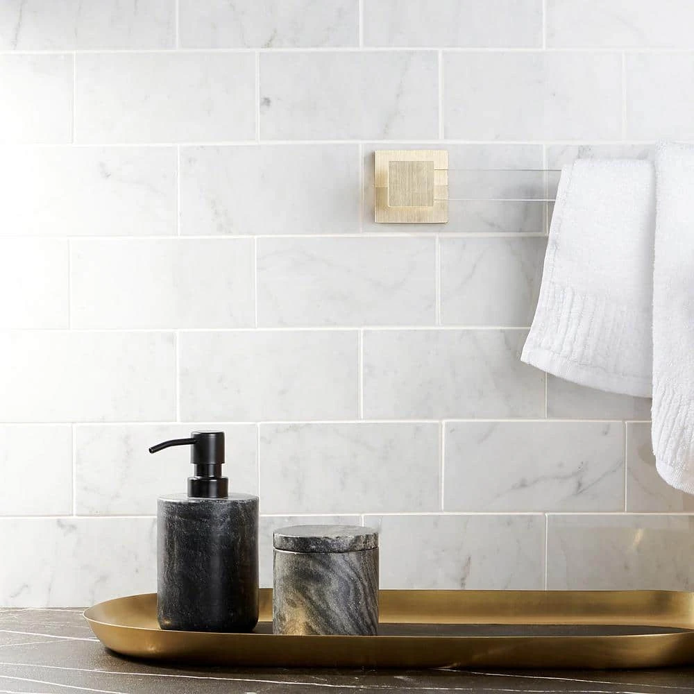 White Carrara 3 in. x 6 in. x 9mm Polished Marble Subway Tile (40 pieces / 5 sq. ft. / box) by Ivy Hill Tile - Image 4