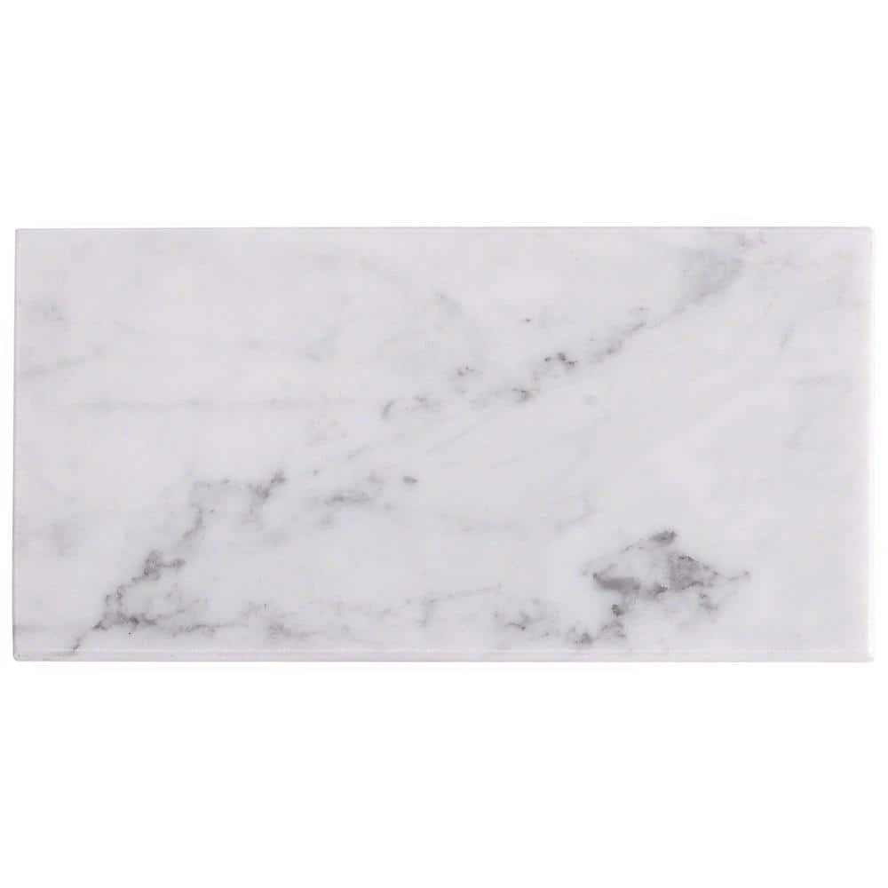 White Carrara 3 in. x 6 in. x 9mm Polished Marble Subway Tile (40 pieces / 5 sq. ft. / box) by Ivy Hill Tile - Image 7