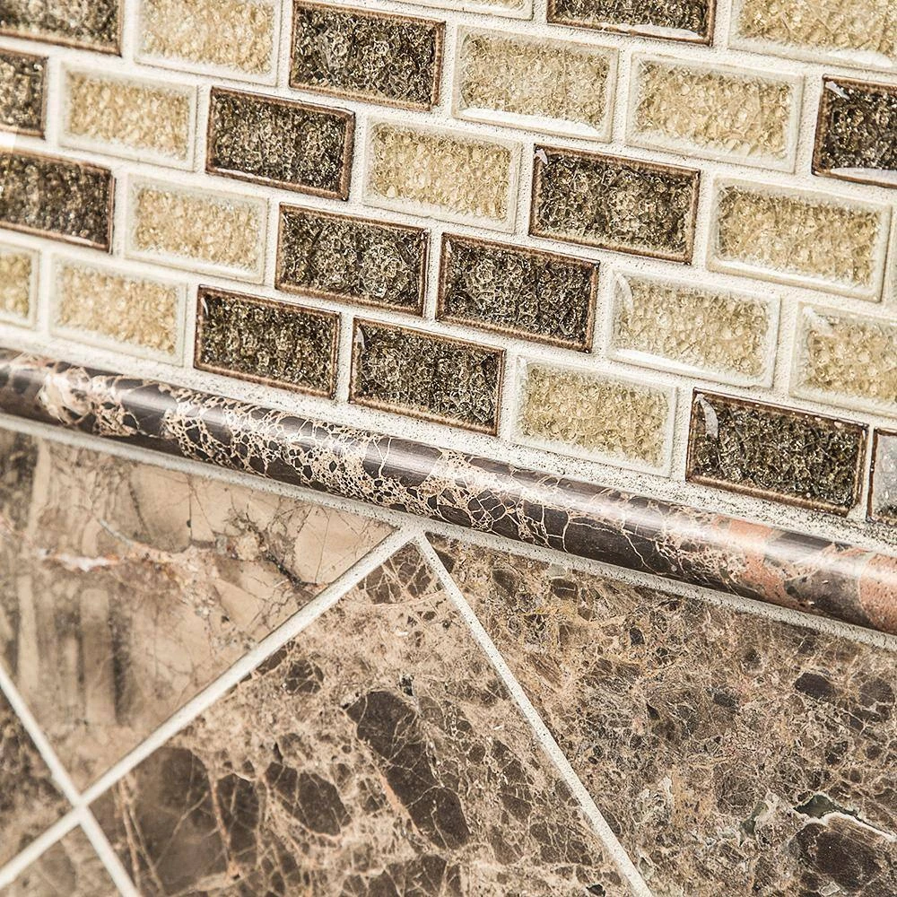 Hazelnut Butter Crackle Cream 12 in. x 11.5 in. Interlocking Glossy Ceramic/Glass Wall Mosaic Tile (4.79 sq. ft./Case) by Jeffrey Court - Image 4