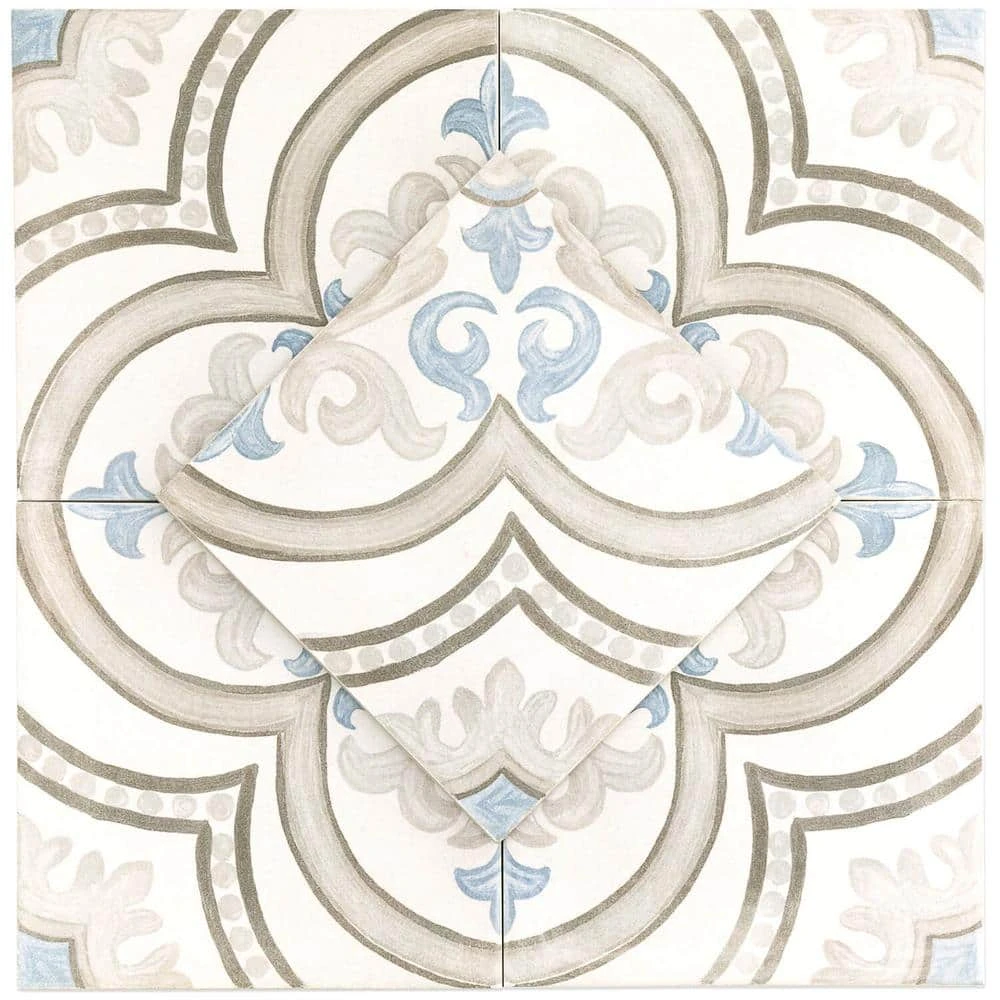 Valencia Daiza Encaustic 8 in. x 8 in. 9mm Matte Porcelain Floor and Wall Tile (26-piece 11.19 sq. ft. / box) by Ivy Hill Tile - Image 4