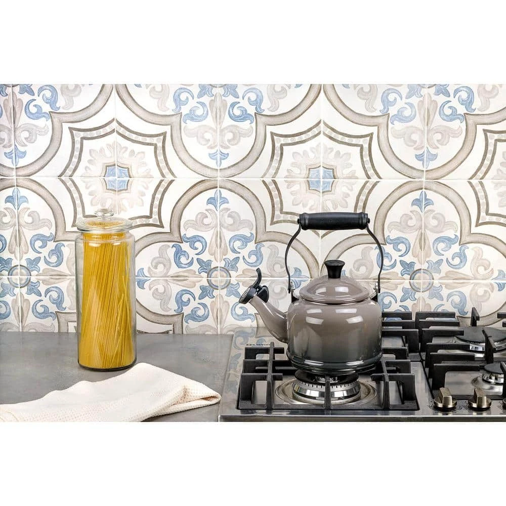 Valencia Daiza Encaustic 8 in. x 8 in. 9mm Matte Porcelain Floor and Wall Tile (26-piece 11.19 sq. ft. / box) by Ivy Hill Tile - Image 2