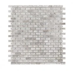 Stormy Knight Grey 12 in. x 12 in. Interlocking Polished Marble Stone Mosaic Tile (10 sq. ft./Case) by Jeffrey Court
