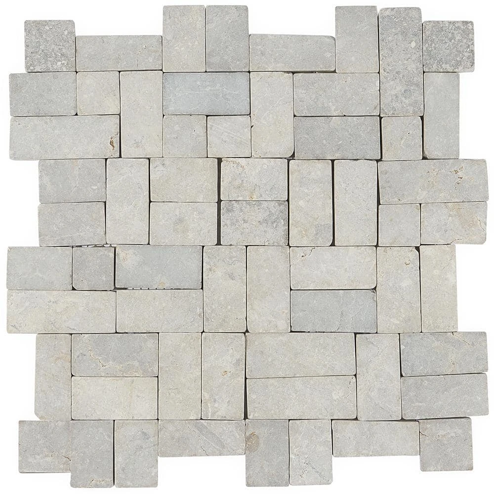 Countryside Interlocking 11.81 in. x 11.81 in. Gray Floor and Wall Mosaic (0.97 sq. ft. / sheet) by Ivy Hill Tile - Image 6