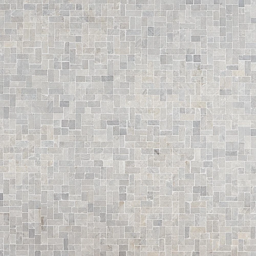 Countryside Interlocking 11.81 in. x 11.81 in. Gray Floor and Wall Mosaic (0.97 sq. ft. / sheet) by Ivy Hill Tile - Image 4