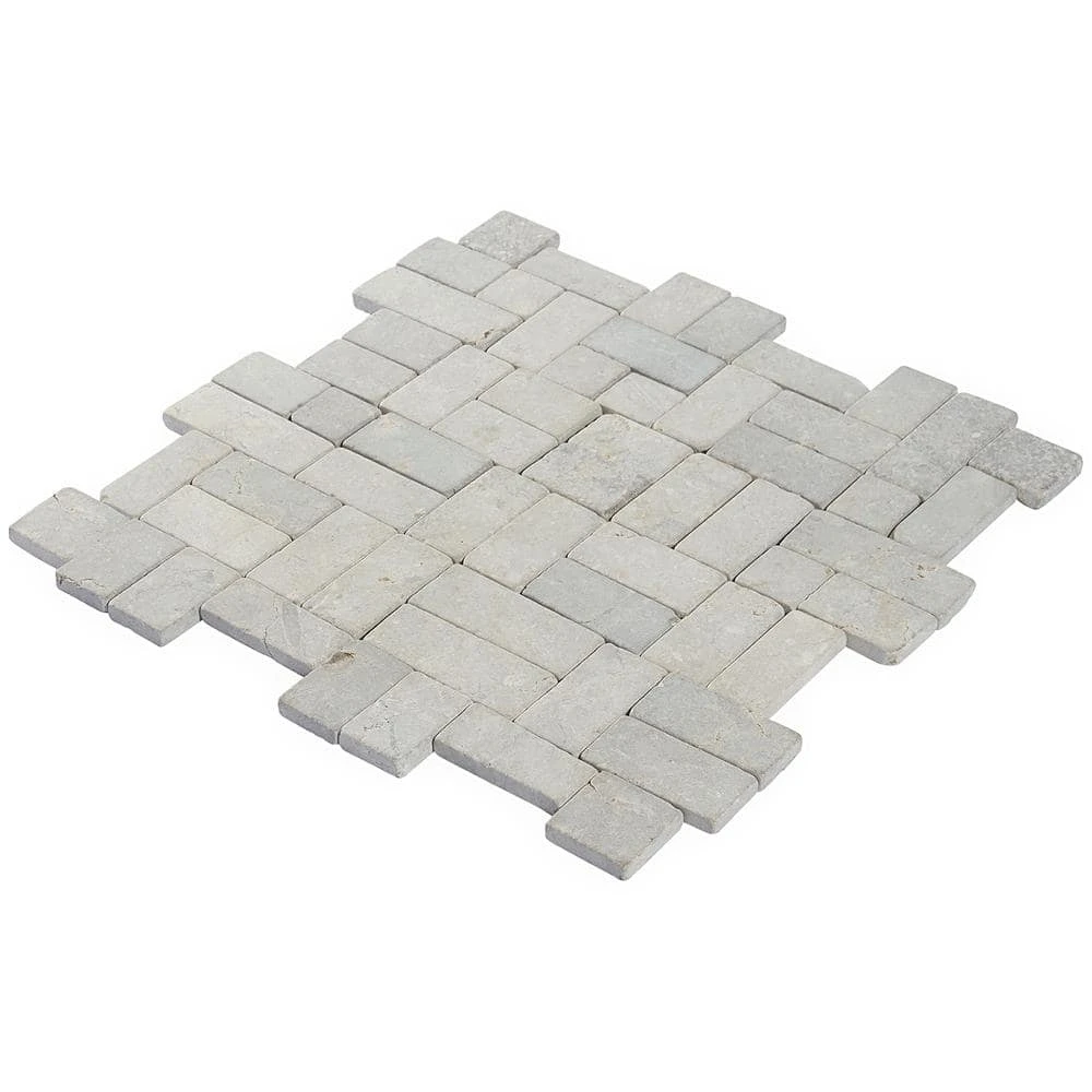 Countryside Interlocking 11.81 in. x 11.81 in. Gray Floor and Wall Mosaic (0.97 sq. ft. / sheet) by Ivy Hill Tile - Image 7