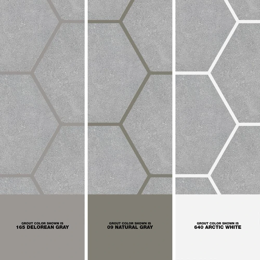 Sanskrit Gray Hex 8.86 in. x 10.20 in. Matte Porcelain Floor and Wall Tile (9.47 sq. ft./Case) by Ivy Hill Tile - Image 3