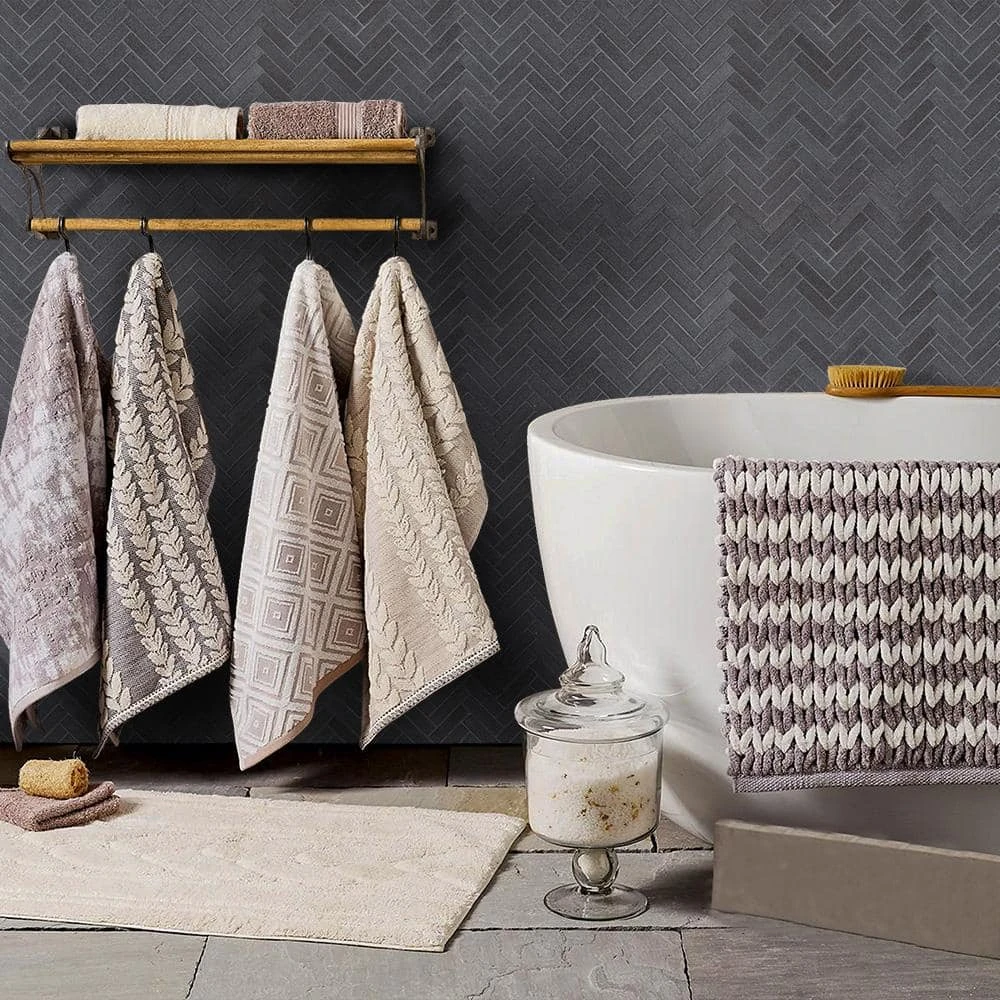 Basalt Herringbone Gray 10 in. x 10.75 in Honed Basalt Wall and Floor Mosaic Tile (0.765 sq. ft./Each) by Jeffrey Court - Image 2