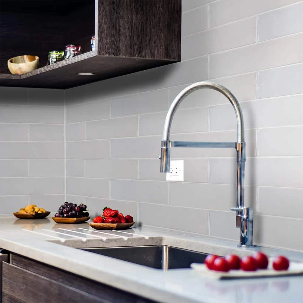 Potters Grey 3 in. x 12 in. Subway Glossy Textured Ceramic Wall Tile (5.5 sq. ft./Case) by Jeffrey Court - Image 2