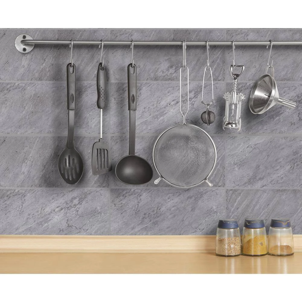 Mountain Storm Gray 9.75 in. x 21.625 in. Glossy Ceramic Wall Tile (14.80 sq. ft./Case) by Jeffrey Court - Image 4