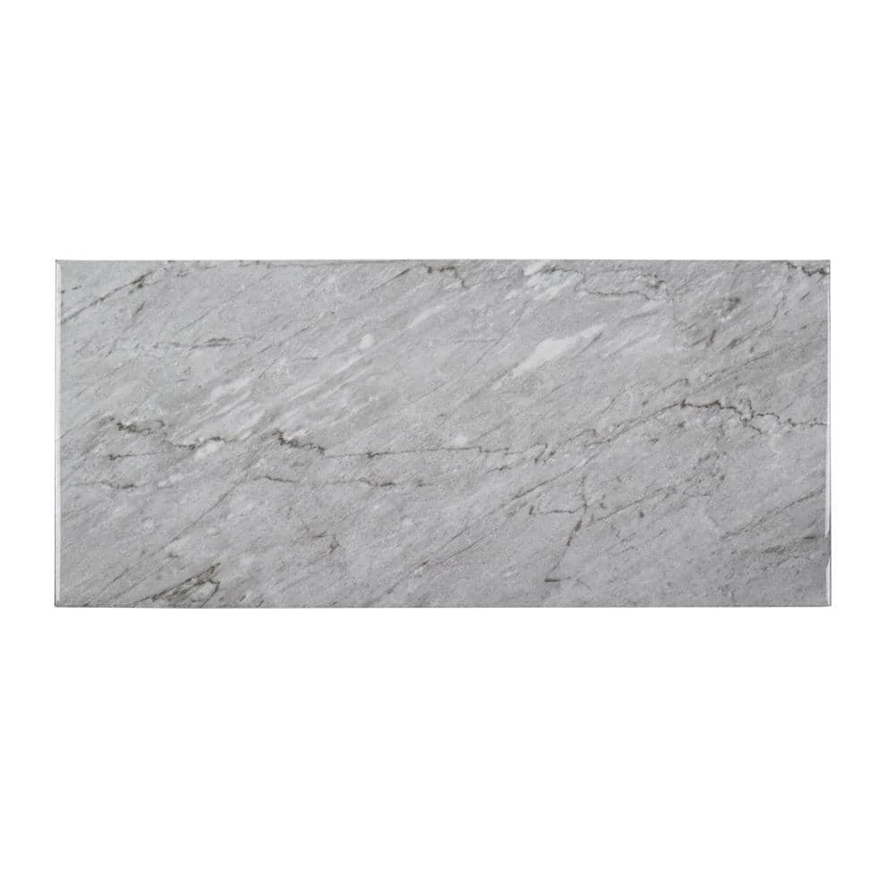 Mountain Storm Gray 9.75 in. x 21.625 in. Glossy Ceramic Wall Tile (14.80 sq. ft./Case) by Jeffrey Court