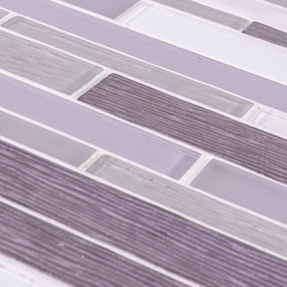 Forest Folly Gray 11.625 in. x 11.5 in. Interlocking Glass Mosaic Tile (0.928 sq. ft./Each) by Jeffrey Court - Image 4