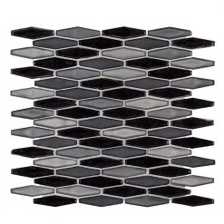 Jasper Gray 11.625 in. x 11.625 in. Hexagon Mixed Glass Mosaic Tile (14.07 sq. ft./Case) by Jeffrey Court