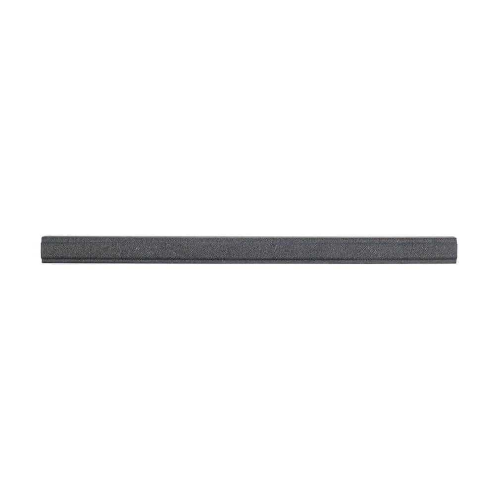 Basalt Gray 0.75 in. x 12 in. Honed Basalt Wall Pencil Tile (1 Linear Foot) by Jeffrey Court
