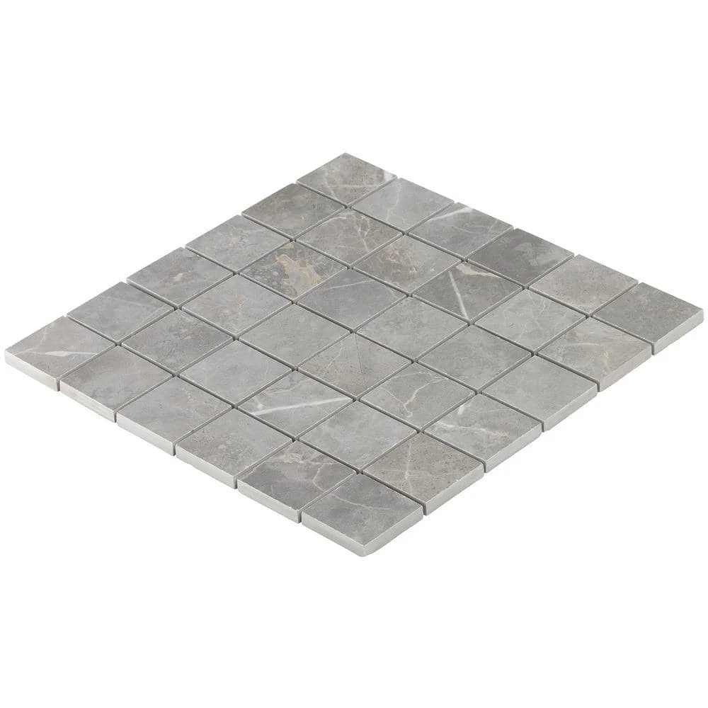 Marmo Grigio 12 in. x 12 in. Matte Marble Look Porcelain Mosaic Tile (1 Sq. Ft./Each) by Ivy Hill Tile - Image 5