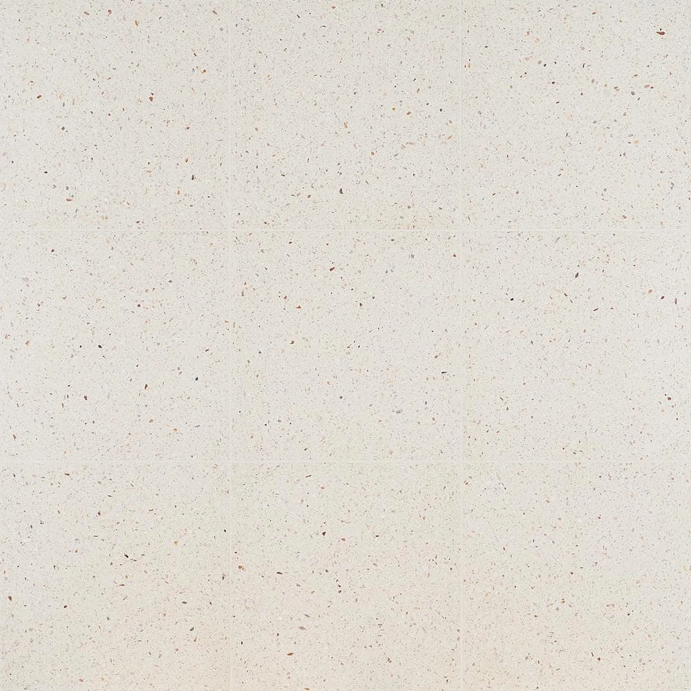 Raleigh Ivory Square 16.14 in. x 16.14 in. Polished Terrazzo Floor and Wall Tile (3.61 sq. ft./Case) by Ivy Hill Tile