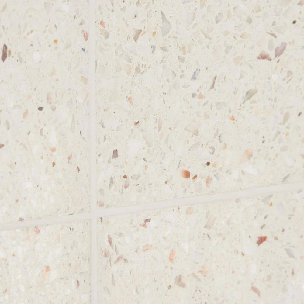 Raleigh Ivory Square 16.14 in. x 16.14 in. Polished Terrazzo Floor and Wall Tile (3.61 sq. ft./Case) by Ivy Hill Tile - Image 3