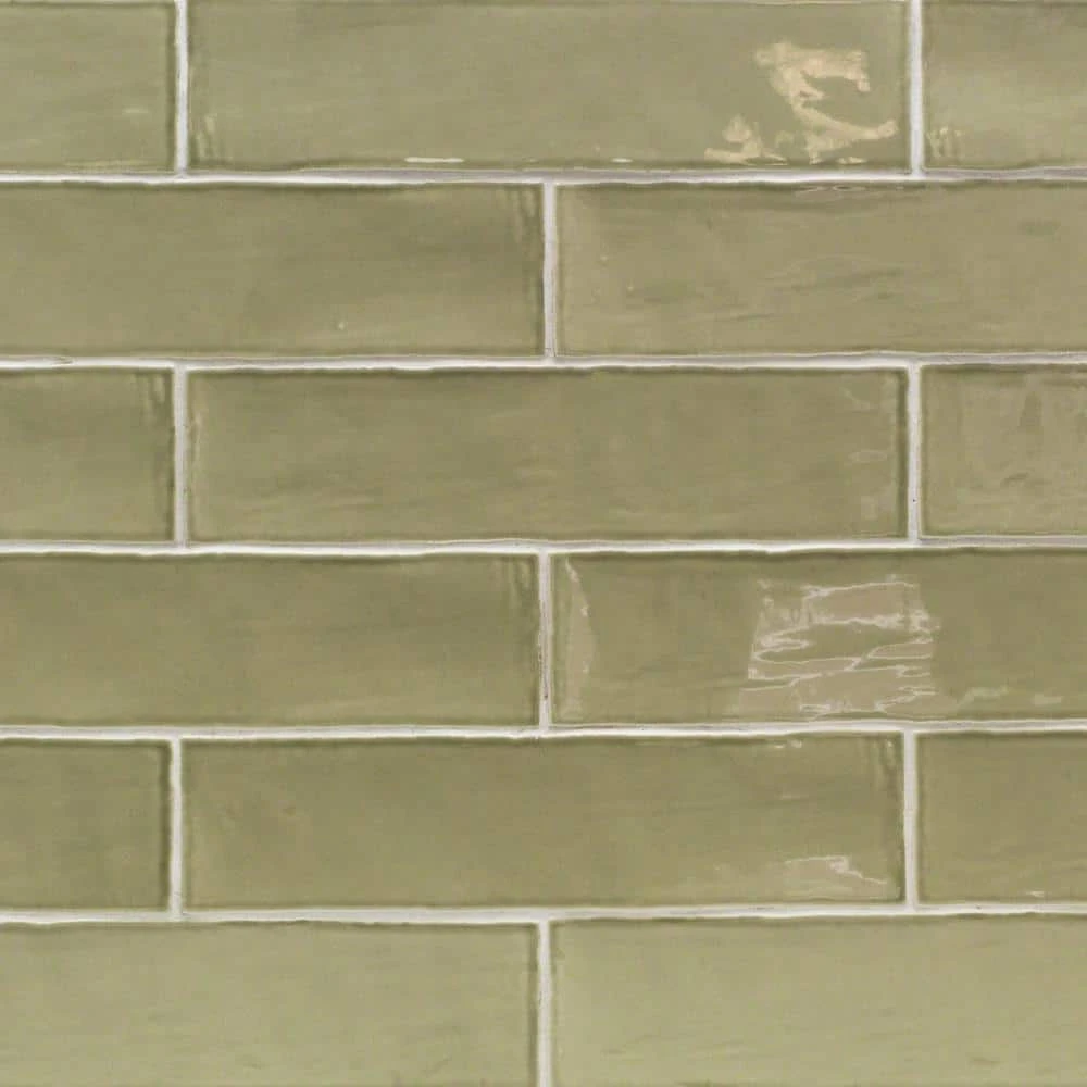 Catalina Kale 3 in. x 12 in. x 8 mm Polished Ceramic Subway Wall Tile (10.76 sq.ft./case) by Ivy Hill Tile