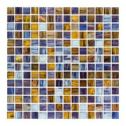Vineyard Blue 11.875 in. x 11.875 in. Glossy Glass Mosaic Tile (19.58 sq. ft./Case) by Jeffrey Court