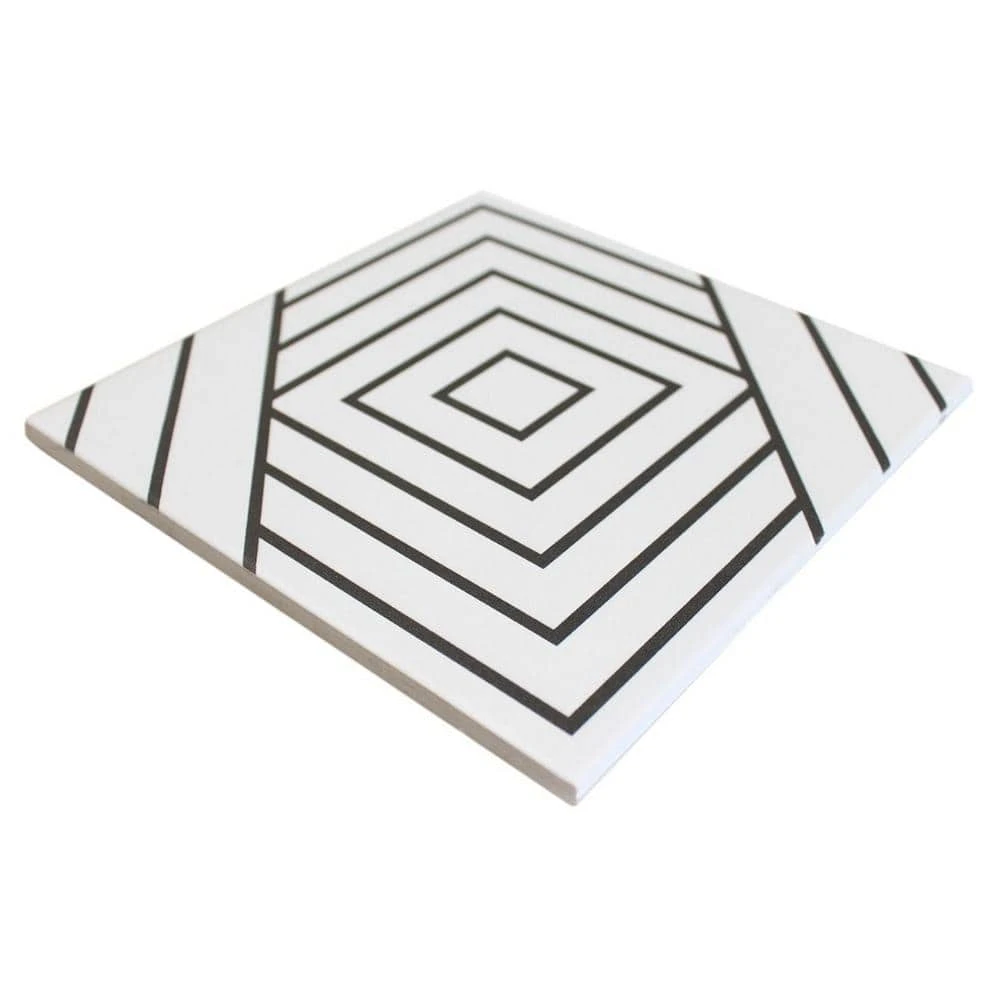 Script Line Positive 7.87 in. x 7.87 in. Matte Porcelain Floor and Wall Tile (10.32 sq. ft./Case) by Ivy Hill Tile - Image 3