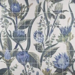 Angela Harris Native Protea 7.87 in. x 7.87 in. Matte Porcelain Floor and Wall Mural Tile (15.49 sq. ft./Case) by Ivy Hill Tile