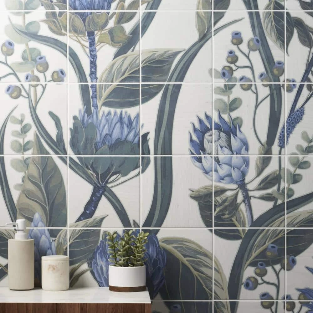 Angela Harris Native Protea 7.87 in. x 7.87 in. Matte Porcelain Floor and Wall Mural Tile (15.49 sq. ft./Case) by Ivy Hill Tile - Image 2