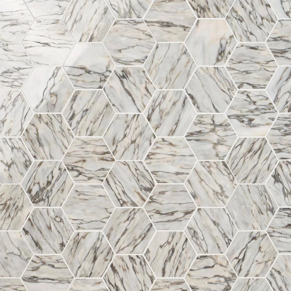 Alia Salazar 11.5 in. x 13.97 in. Polished Marble Mosaic Tile (0.87 sq. ft./Each) by Ivy Hill Tile - Image 3