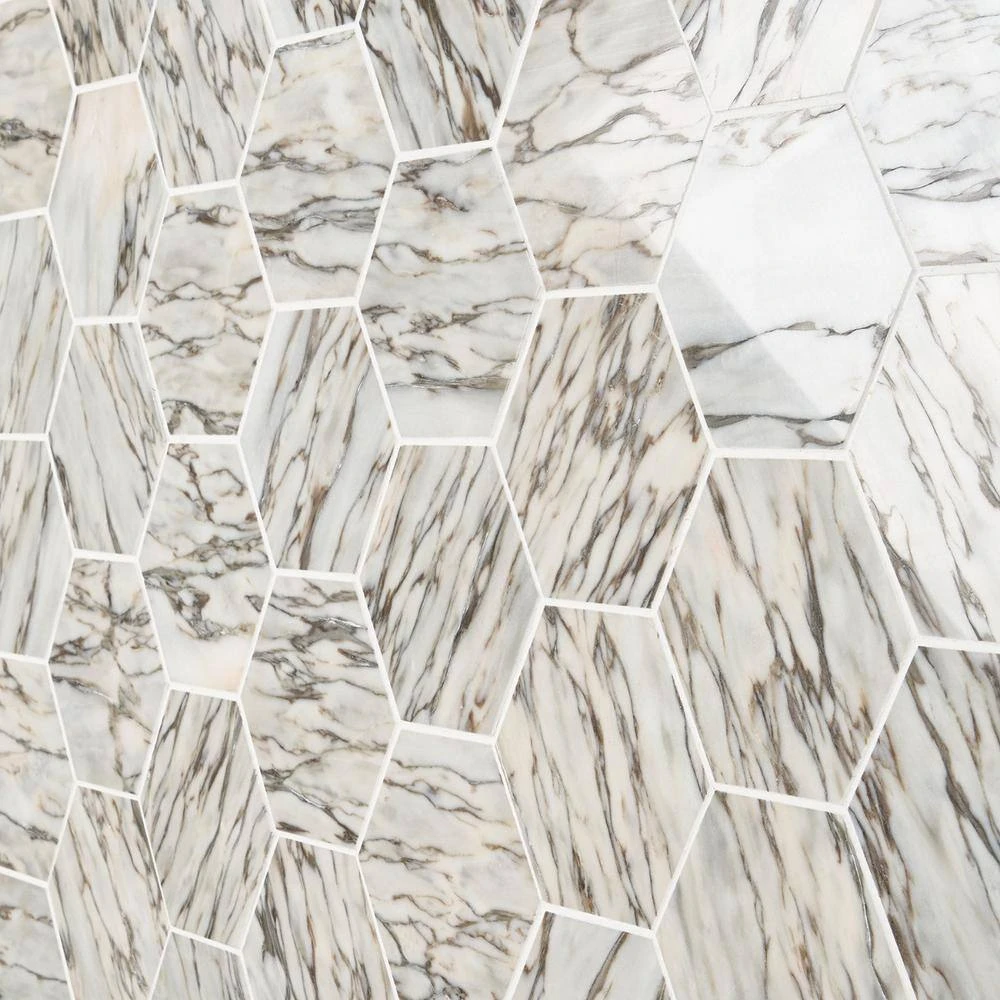 Alia Salazar 11.5 in. x 13.97 in. Polished Marble Mosaic Tile (0.87 sq. ft./Each) by Ivy Hill Tile - Image 7