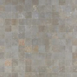Voyager 2 in. x 2 in. Gray Metal Look Porcelain Mosaic Floor and Wall Tile by Ivy Hill Tile