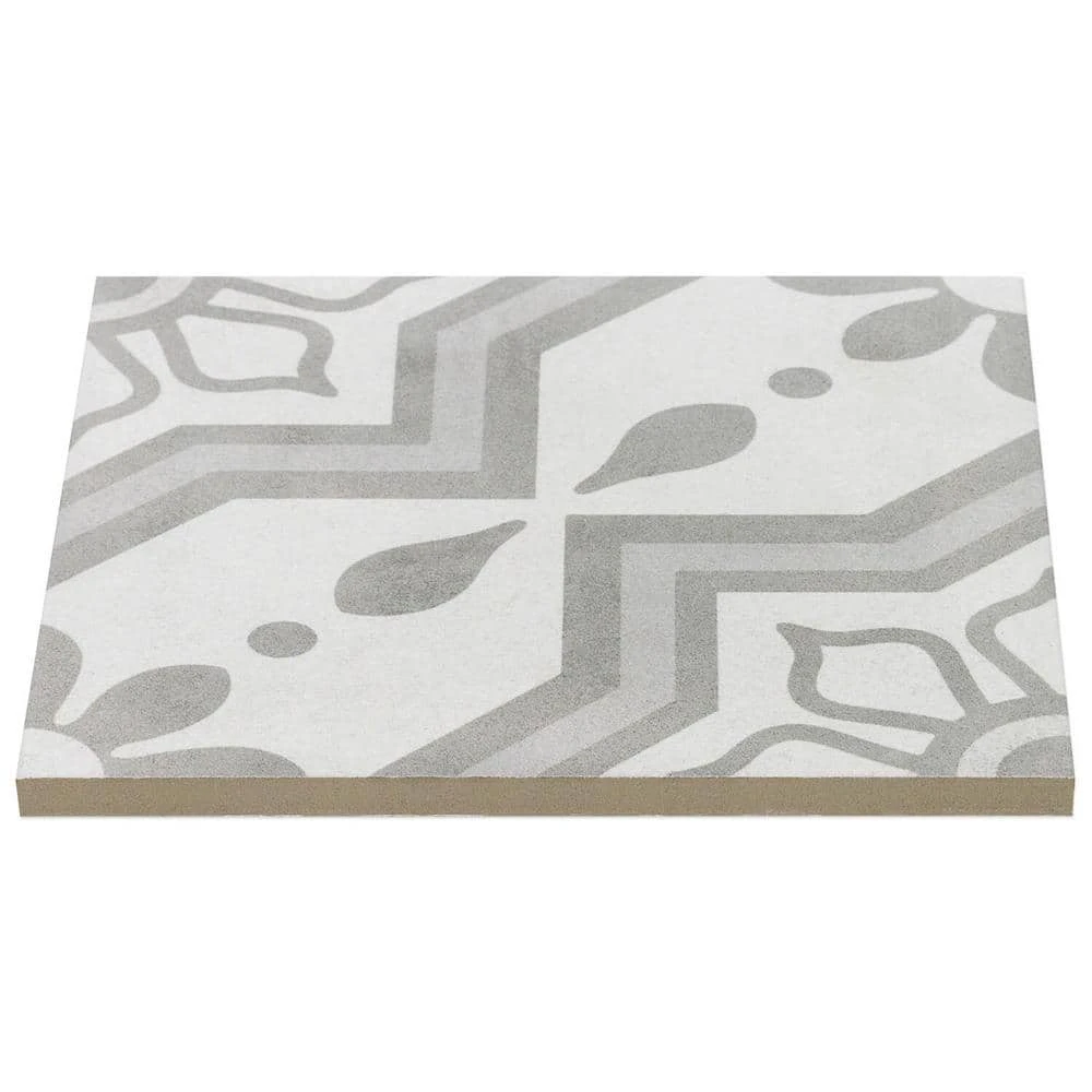 Sintra Silver Sky Encaustic 9 in. x 9 in. x 10mm Mate Porcelain Floor and Wall Tile (20 pieces / 10.65 sq. ft. / box) by Ivy Hill Tile - Image 9