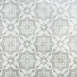 Sintra Silver Sky Encaustic 9 in. x 9 in. x 10mm Mate Porcelain Floor and Wall Tile (20 pieces / 10.65 sq. ft. / box) by Ivy Hill Tile