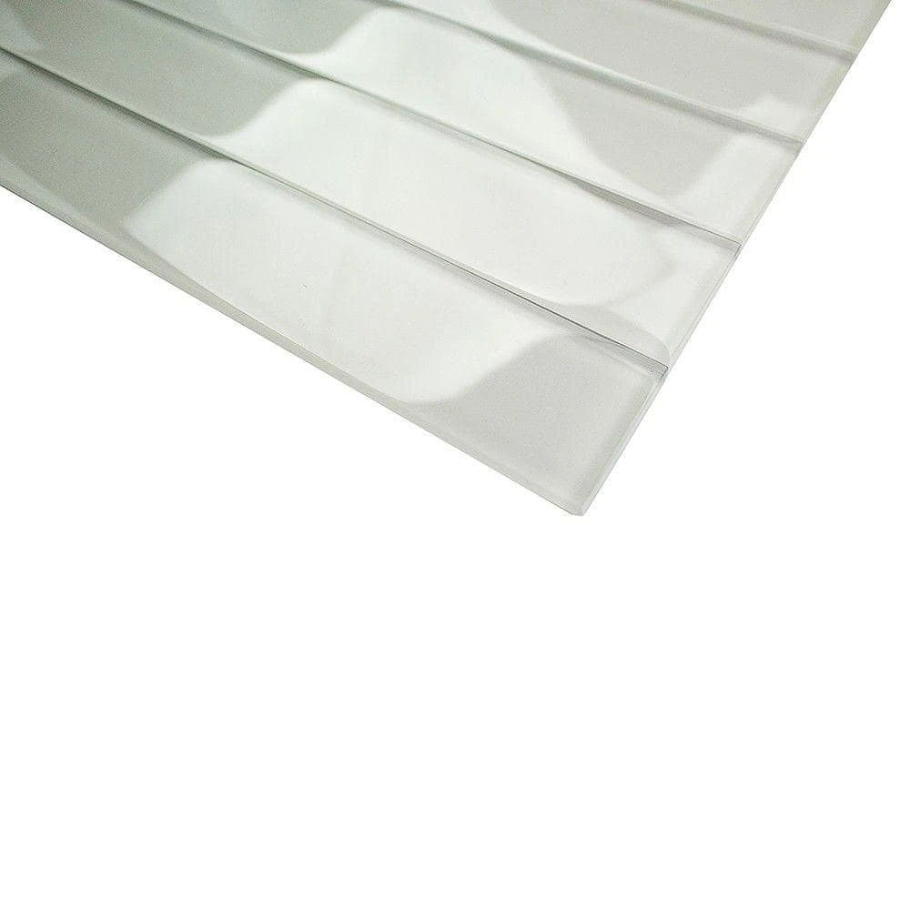 Contempo Vista Bright White 2 in. x 16 in. Polished Subway Glass Wall Tile by Ivy Hill Tile - Image 3