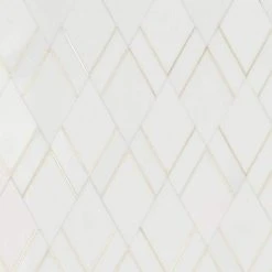 Mehko Thassos 11.81 in. x 14.96 in. Polished Marble and Brass Wall Tile (1.22 sq. ft./Each) by Ivy Hill Tile