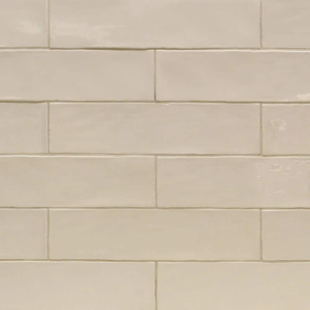 Catalina Vanilla 3 in. x 12 in. x 8 mm Polished Ceramic Subway Wall Tile (10.76 sq.ft./case) by Ivy Hill Tile